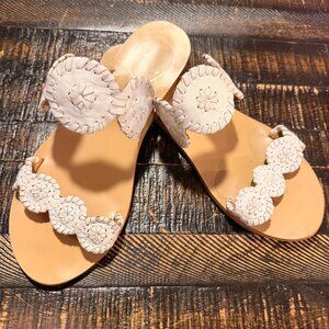 Jack Rogers Women's White Sandals, great used condition 7M